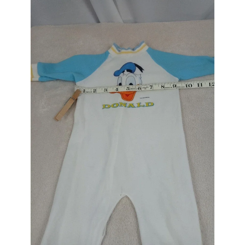 Vintage Donald Duck Jump Suit Baby Sleeper 0-3 Months Retro Disney One Piece Fit